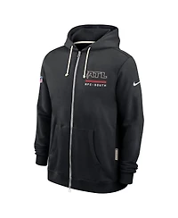 Nike Men's Black Atlanta Falcons Sideline Standard Issue Utility Player Dri-fit Full-Zip Hoodie