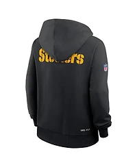 Nike Women's Black Pittsburgh Steelers Sideline Standard Issue Initial Home Dri-fit Hoodie