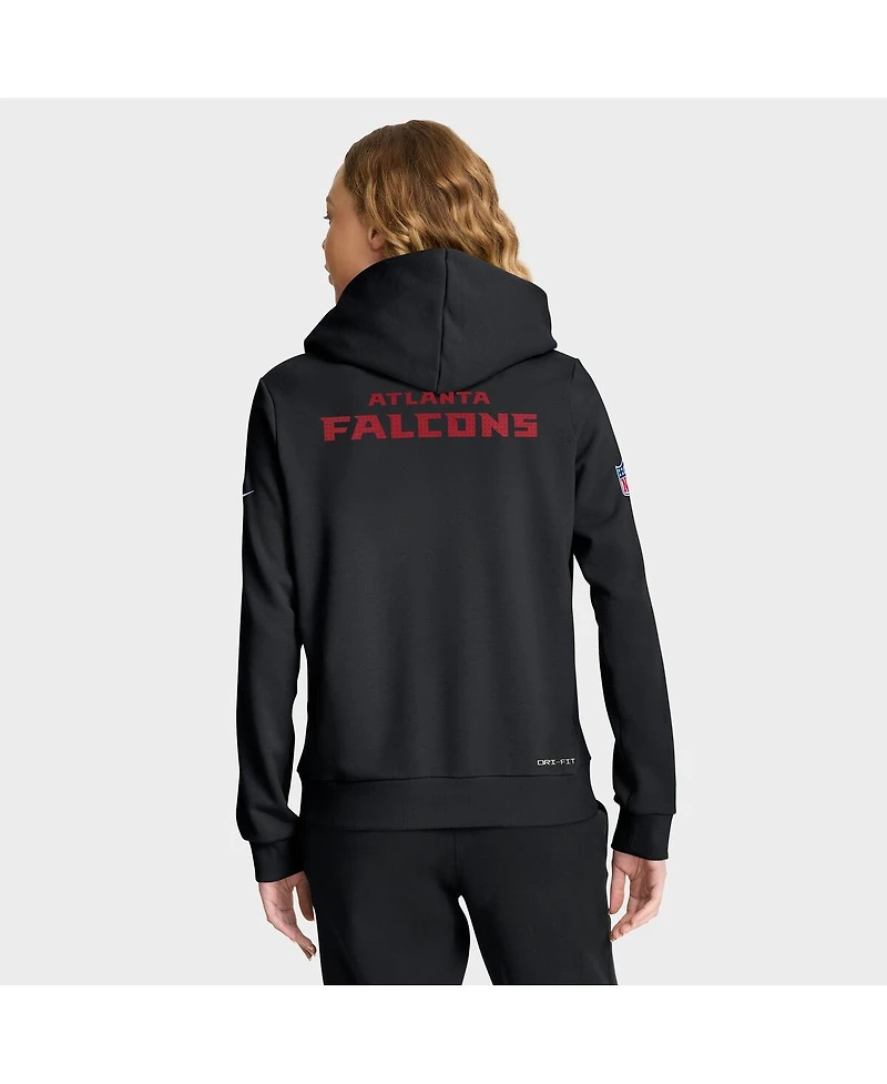 Nike Women's Black Atlanta Falcons Sideline Standard Issue Initial Home Dri-fit Hoodie