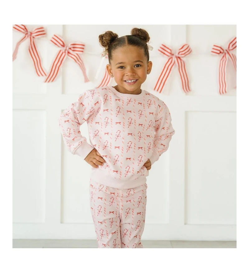 Sweet Wink Toddler Girls Candy Cane Lane Christmas Sweatshirt