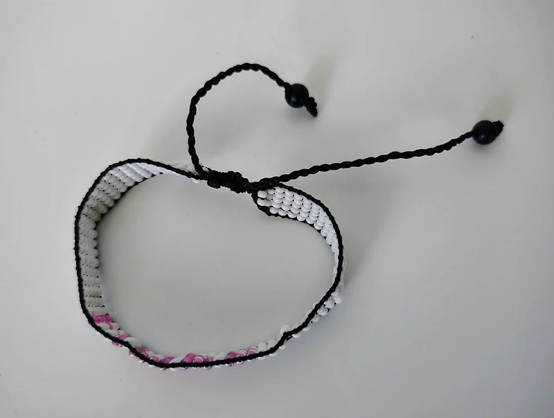 Breast Cancer Awareness Bracelet – White with Pink Hope