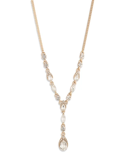 Givenchy Crystal Pear Stone Gold-Tone Y Necklace