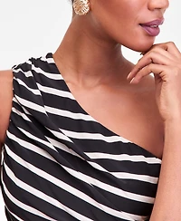 I.n.c. International Concepts Women's One-Shoulder Ruched Asymmetrical Dress, Macy's Exclusive