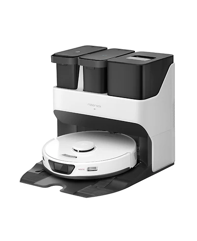 Roborock S7 Max Ultra Robot Vacuum White: Smart Mapping, Self-Emptying, Tangle-Free, Pet Hair, Multi-Surface, App Control