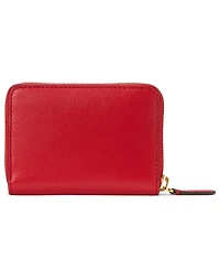 Women's Full-Grain Leather Small Zip Continental Wallet