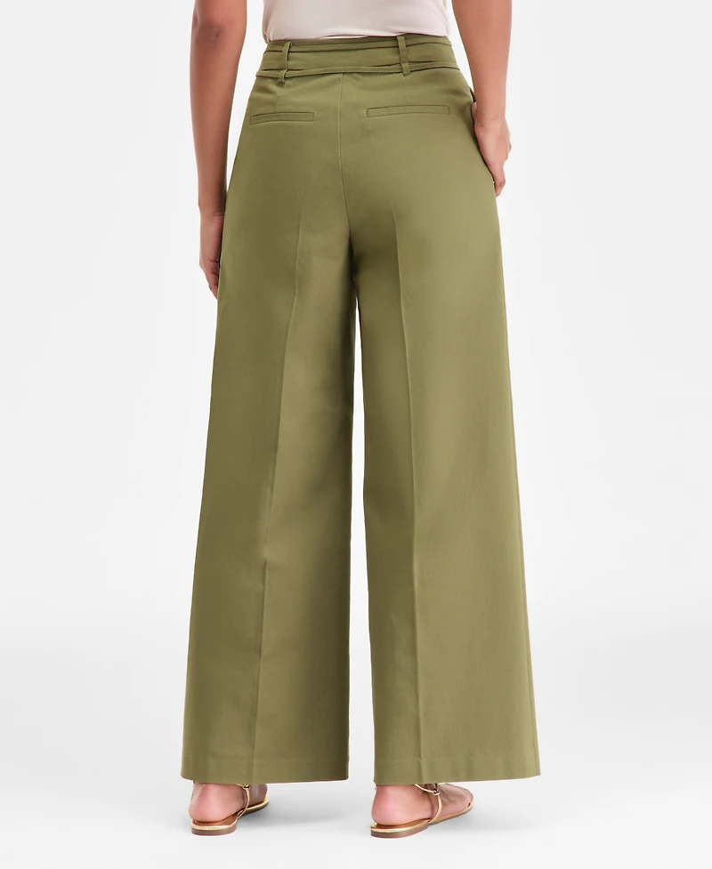 I.n.c. International Concepts Women's High-Rise Belted Wide-Leg Pants, Macy's Exclusive