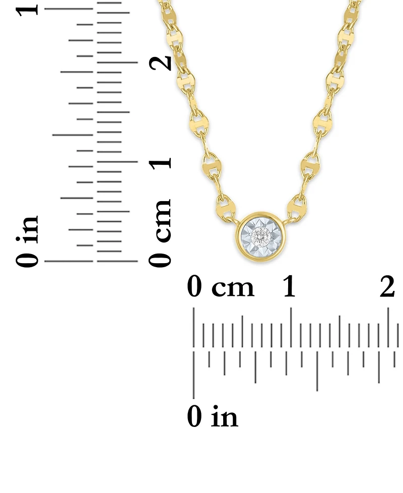 Macy's 2-Pc. Diamond Necklace Set (1/6 ct. t.w.) 14K Yellow Gold over Sterling Silver or