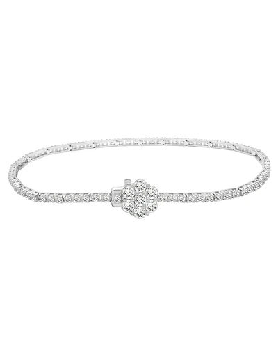 Wrapped in Love Diamond Tennis Flower Bracelet (2-1/2 ct. t.w.) in 14K White Gold
