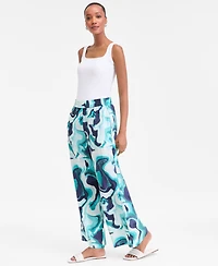 I.n.c. International Concepts Women's Printed Pull-On Wide-Leg Pants, Macy's Exclusive