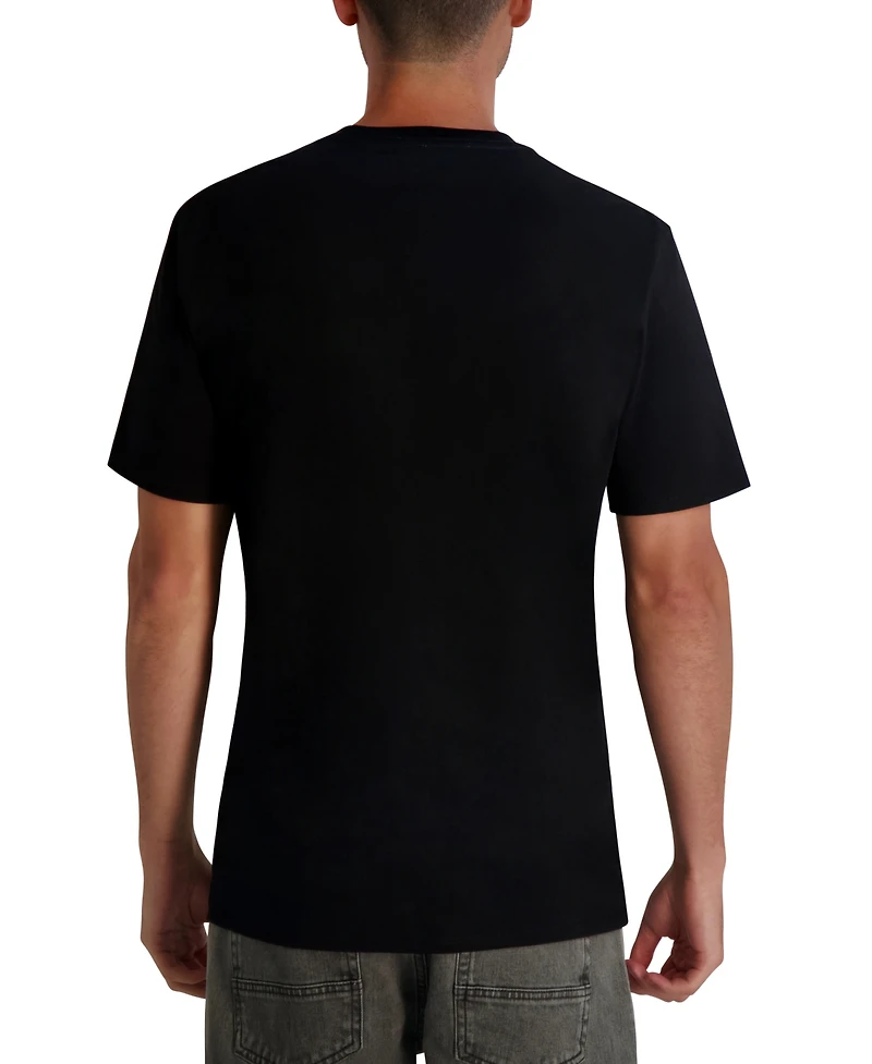 Karl Lagerfeld Paris Men's All-Over Stitch T-Shirt