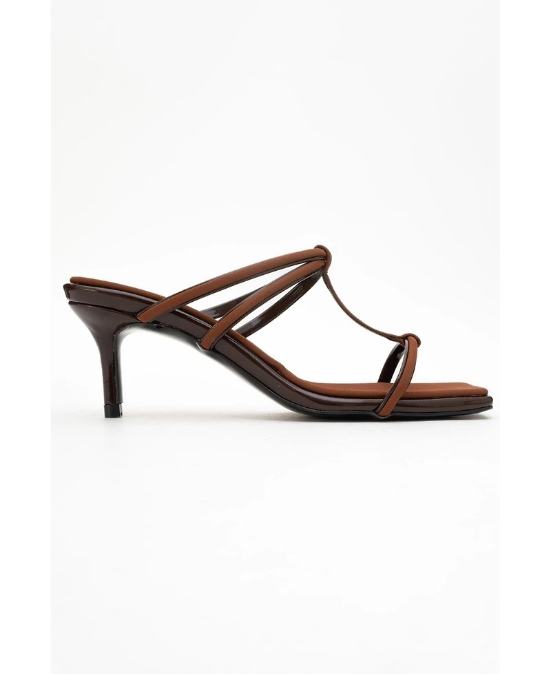 Prologue Shoes Mocha Strap Heel Sandal (Women)