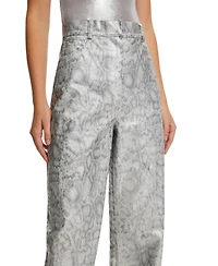 Nocturne Women's Silver Snake Print Pants