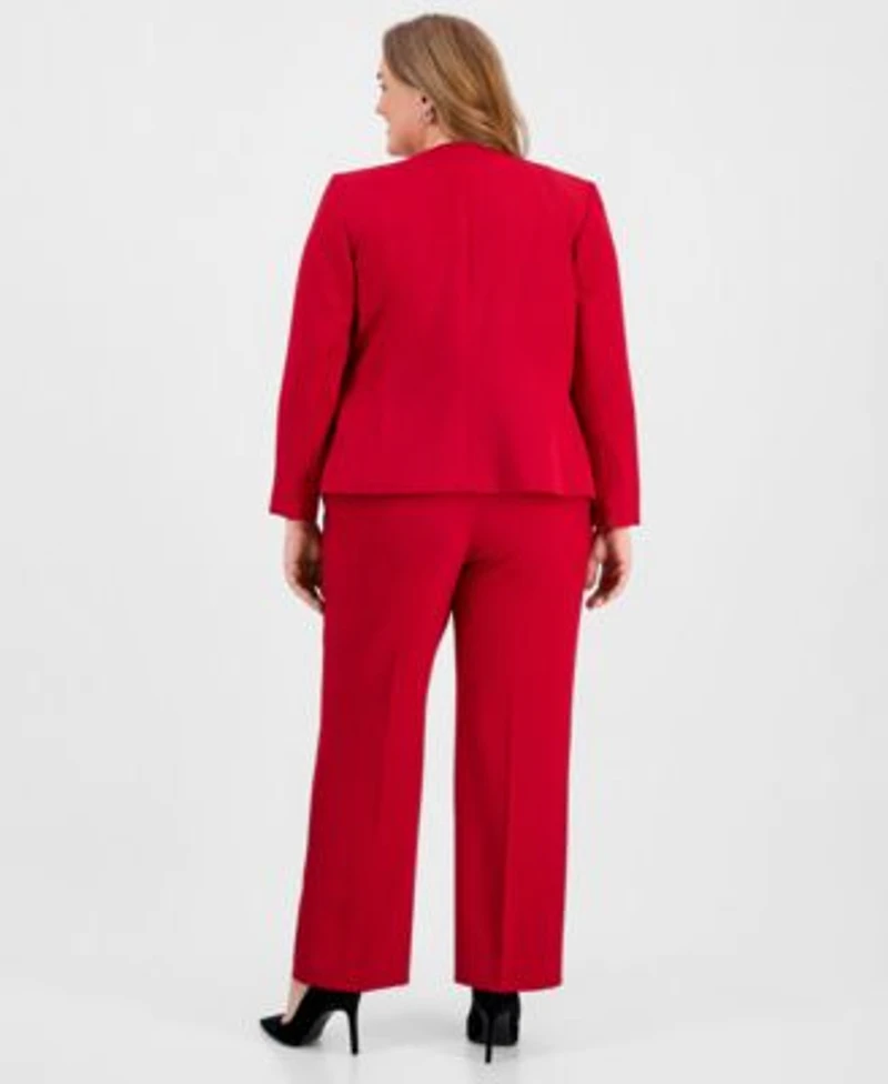 Kasper Plus Size Stretch Crepe Blazer Pants