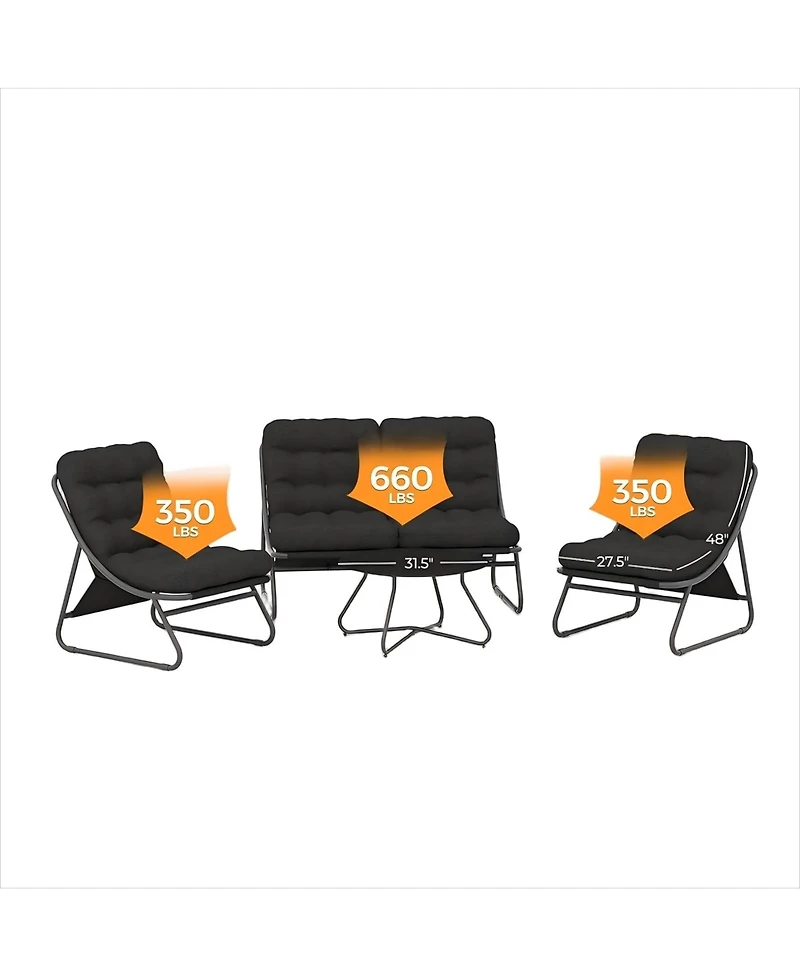 All-Steel Teslin Hanging Sofa Set - 4 Pieces
