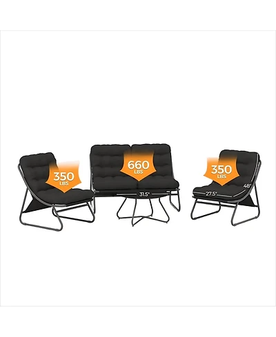 All-Steel Teslin Hanging Sofa Set - 4 Pieces