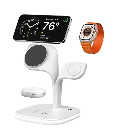 Trexonic 5 in 1 Fast Wireless Charging Station in White