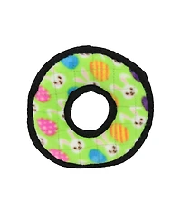 Tuffy Holiday Jr Ring Egg 2 Pack , Durable Plush Squeaky Dog Toy