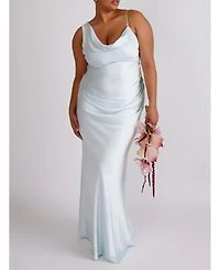 Six Stories Cowl Front Asymmetric Bridesmaid Dress