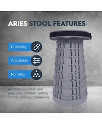 Pentax 10x21 Ud Weather Resistant Roof Prism Binocular, 5.4 Degree Angle View, Black, Bundle with Portable Telescoping Stool/Chair, Cleaning Cloth