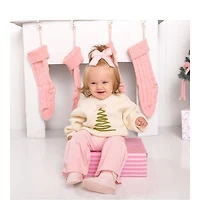Sweet Wink Baby Girls Coquette Christmas Tree Knit Sweater