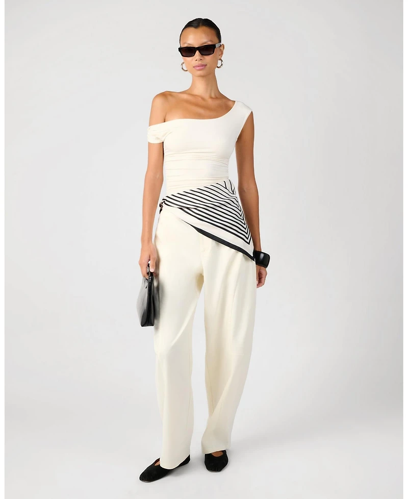 WeWoreWhat Women's Twisted Off The Shoulder Top