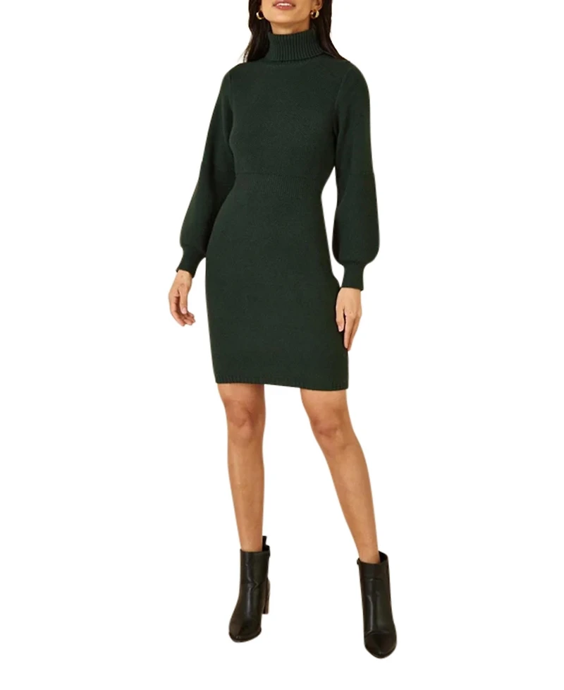 Yumi Women's Roll Neck Knitted Dress