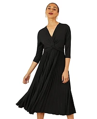 Yumi Women's Jersey Knot Waist Midi Dress