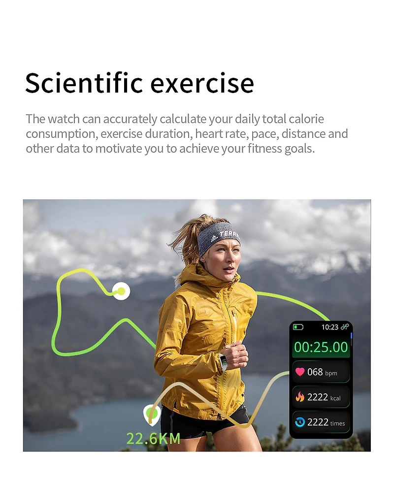 Ruxing Smart 1.47" Hd Smart Watch Multifunctional for Women Men With Health Monitoring, Bluetooth Calling,Intelligent Reminder IP68