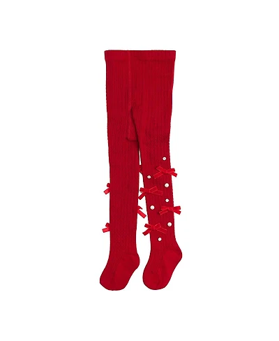 Sweet Wink Little and Big Girls Ruby Red Bedazzled Tights