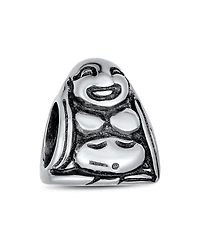Bling Jewelry Set of 2 Live Laugh Love Mantra & Asian Laughing Buddha Charm Bead Sterling Silver