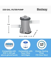 Bestway Steel Pro Max 10'x30" Round Above Ground Outdoor Swimming Pool with Pump