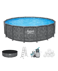 Bestway Apx 365 16' x 48" Round Above Ground Swimming Pool Set w/ Pump & Ladder