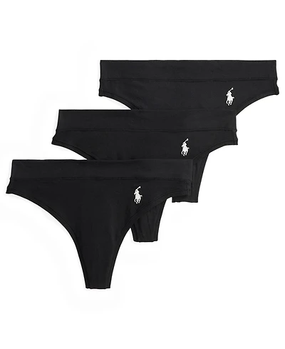 Polo Ralph Lauren Women's 3-Pack Thong Panties Set 4P0710