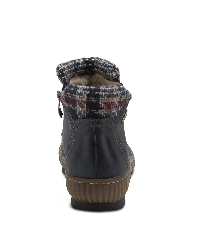 Spring Step Cleora Water Resistant Dual-Zip Bootie with Faux Shearling Lining