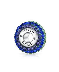 Bling Jewelry Set of 2 Colorful Crystal Bead Charm Lgbtq Rainbow Spacer for European Bracelet