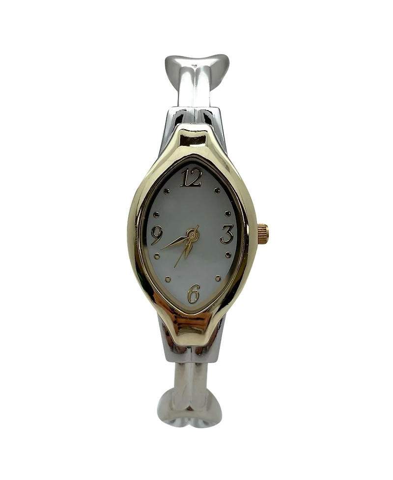 Olivia Pratt Elegant Thin Bangle Women Watch, Two Tone