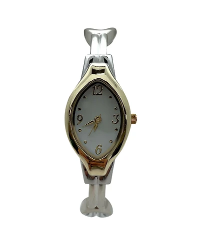 Olivia Pratt Elegant Thin Bangle Women Watch, Two Tone