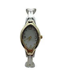 Olivia Pratt Elegant Thin Bangle Women Watch, Two Tone