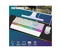 risokeys Wired Gaming Keyboard, Mouse, and Wrist Rest Combo