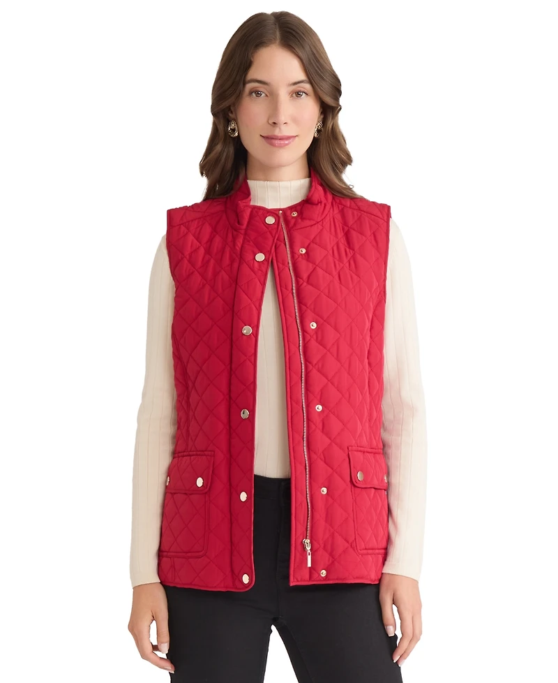 Jones New York Petite Patch Pocket Vest