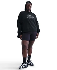 Nike Plus Sportswear Club Fleece Graphic Crew-Neck Sweatshirt