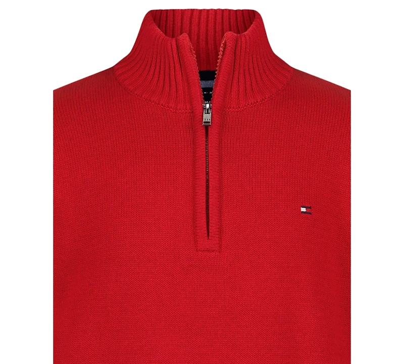 Tommy Hilfiger Boys 2T-7 Quarter-Zip Sweater