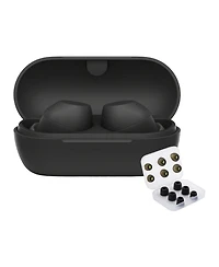 Sony Wireless Noise-Cancelling Earbuds (Black) Bundle with Ear Tips (2 Items)