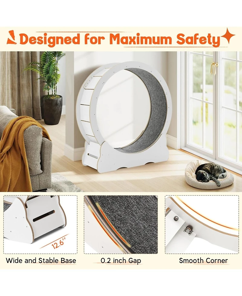 Aecojoy 35.8'' Cat Wheel for Indoor Cats