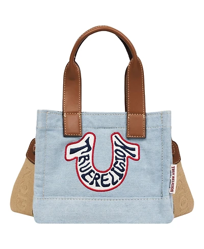 True Religion Retro Horseshoe Denim Mini Tote