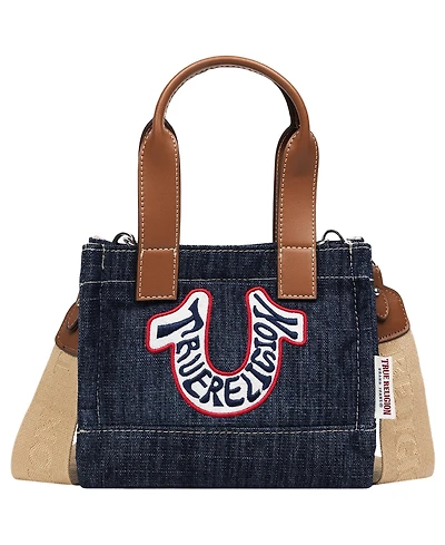 True Religion Retro Horseshoe Denim Mini Tote