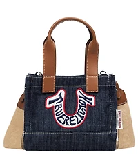 True Religion Retro Horseshoe Denim Mini Tote