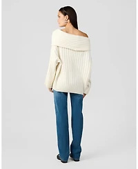 WeWoreWhat Women's Oversized Off Shoulder Sweater