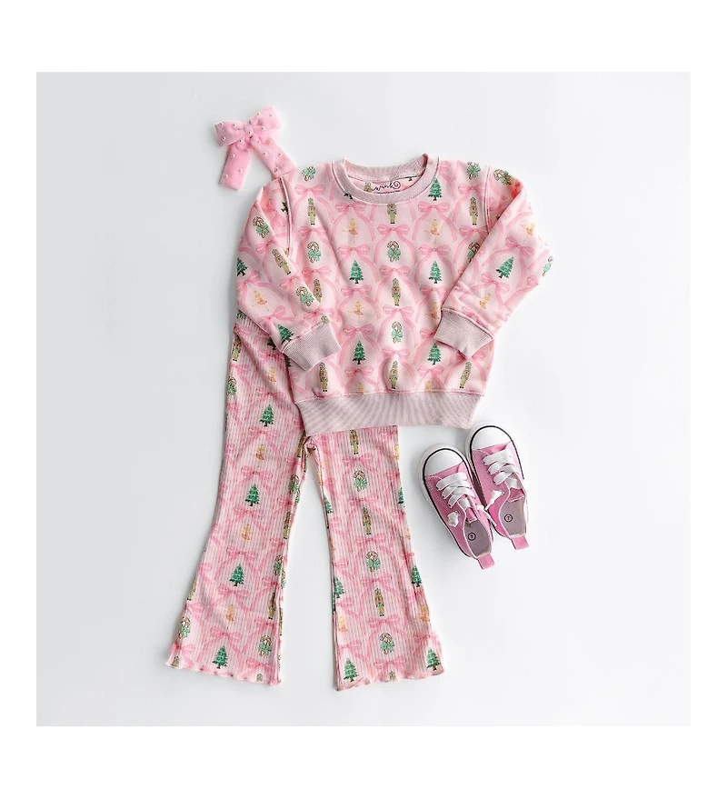 Sweet Wink Toddler Girls Nutcracker Trellis Christmas Sweatshirt