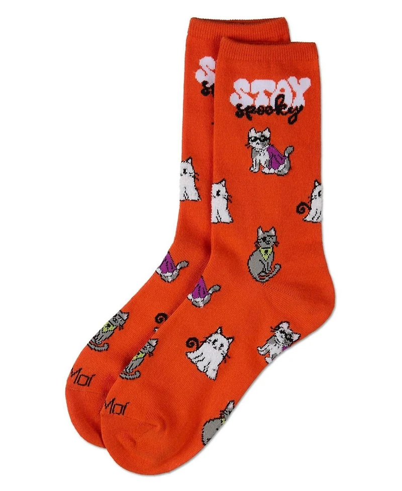 MeMoi Women's Stay Spooky Holiday Crew Socks